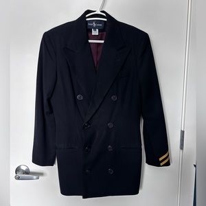 Vintage Ralph Lauren captains style double breasted blazer